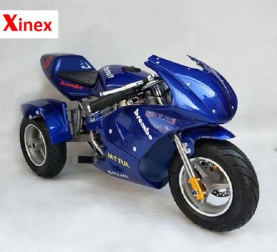 China hot sale 49cc three wheel pocket bike mini motorcycle dirt bike 90kg for sale