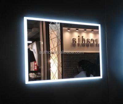 China Illuminated Wall Mounted Four Sides Illuminated Mirror Led Decorative Mirror Bathroom Mirror for sale