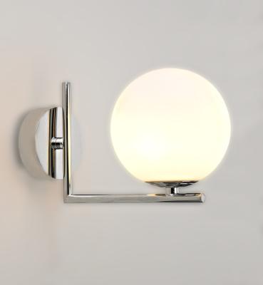 China Modern Home Decor Furniture Lights With White Globe Glass G9 LED Wall Sconce for sale