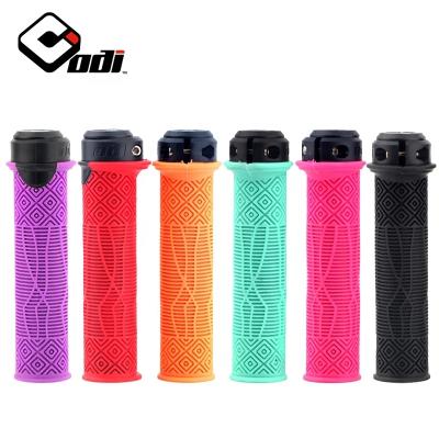 China ODI MTB Bicycle Grip Lock 22.2mm Handlebar Grips Handlebar Grips Lock Bar End Adjustment Fold BMX XC Soft Rubber Anti-Skid Bike for sale