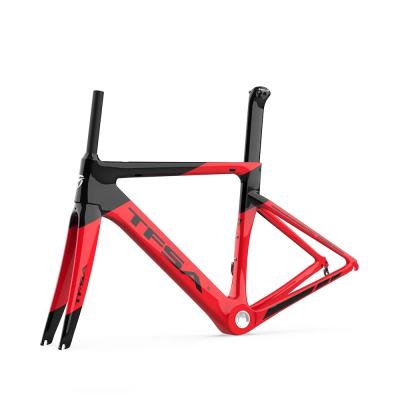 China 2021 TFSA Mountain Bikes Carbon Frame BSA/V Brake/22-Speed ​​700cc Aluminum Alloy Wheels 622MM Road Bike Carbon Frame for sale