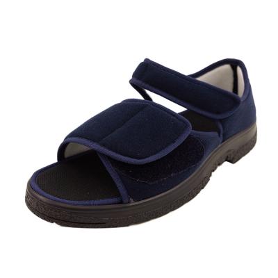 China Adjust New Navy Color Fleece Casual Sponge Sandal Diabetic Men's Flat Shoes Arthopedic Shoes for sale