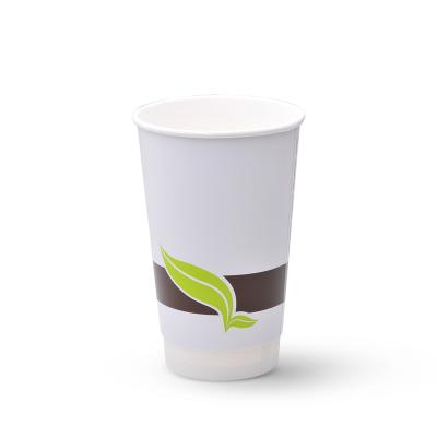 China Double Wall Insulated 8oz 12oz 16oz Simple Design Popular Graceful Paper Hot Cups With Lids For Festival Event Party for sale