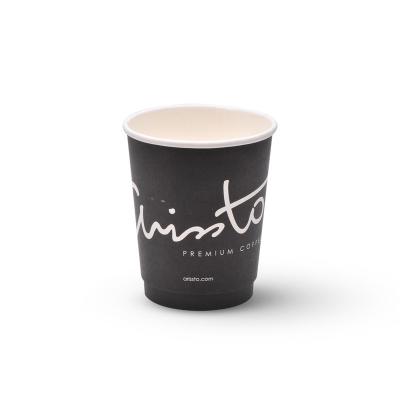 China WALL friendly DOUBLE cups_eco paper hot paper cups for double hot beverage_disposable wallpaper cups for sale