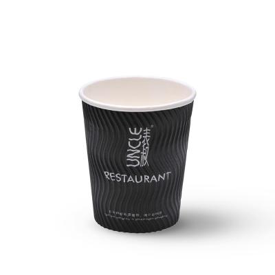 China Wall Mount Biodegradable Eco Friendly Disposable Triple Hot Coffee Drink Paper Cups for sale