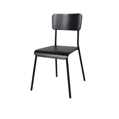 China Dining Chair Stackable Modern Simple Wholesale Restaurant Wooden Chairs for sale