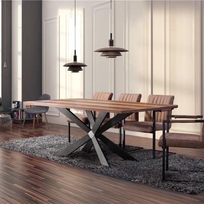 China Cheap modern wooden PANEL dining table and chair set for sale