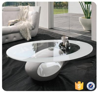 China Cheap modern lacquered coffee table round shape fiberglass coffee table for sale for sale