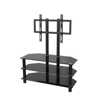 China Modern Glass Adjustable TV Stand LCD TV Stand With Swivel Bracket for sale