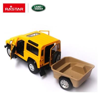 China Plastic electric RC model RASTAR toy Land Rover Defender rc trailer car for sale