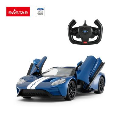 China New plastic toys battery openable rc toys RC model FORD GT RASTAR 2018 door electric car for kids for sale