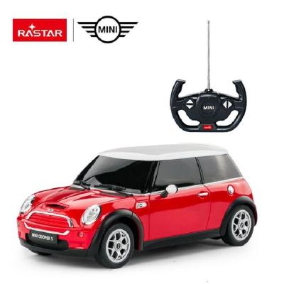 China 1:14 RC model RASTAR rc toy led cooper light mini logo electric car for boy for sale