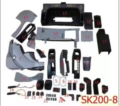 China Full Interior Trim Panels For Kobelco SK200-8 SK300-8 Crawler Excavator for sale