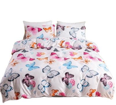 China Nondisposable New Arrival Textile Bedding Design Home Butterfly Factory Printing Duvet Cover Comforter Cover Set for sale