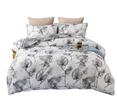 China WISH Nondisposable Hot Sale Microfiber Fashion Print Bedding Set Single Black And White Duvet Cover Set for sale