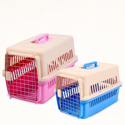 China 2022 New Arrival Breathable Pet Airline Carrier Dog Cage Cat Bag Travel Portable Dog Cages Crates for sale