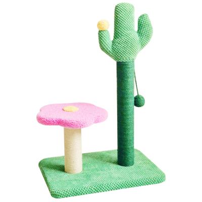 China High Quality Viable Cat Tree Wood Pink Flowers Cat Tree Multi-Size Pet Cat Tree Wholesale Price for sale