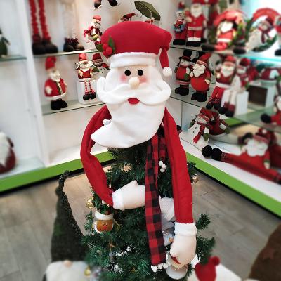 China New 2021 Autumn Winter Christmas Decorations Christmas Tree Santa Claus Hat Tree Top Decoration for sale