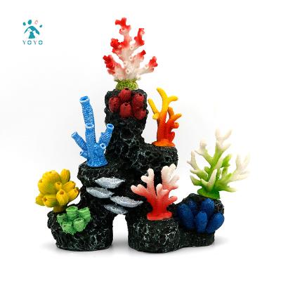 China Viable Aquarium Decorations Coral Ornaments Landscape Decoration Resin Simulation Artificial Coral for sale