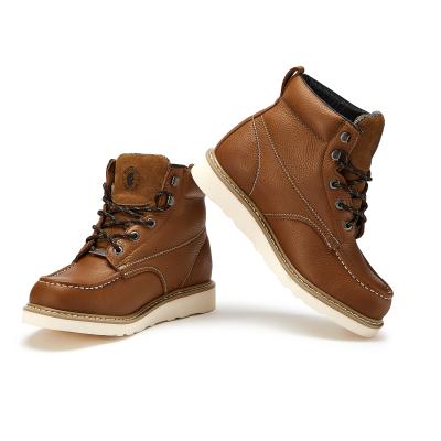 China High Quality Outdoor Waterproof Work Boots Shoes Deodorization Compound Leather Boots For Men for sale