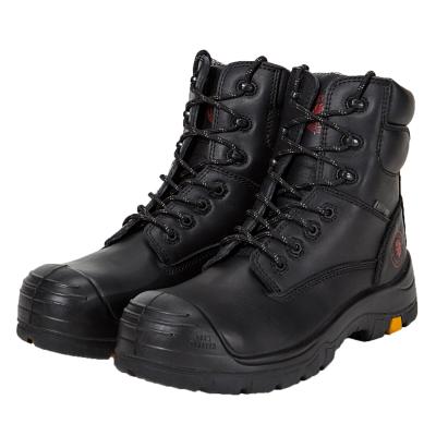 China Genuine Leather Compound Toe Safety Shoes Work Boots Made in China Anti-Sensation &steel Toe Boots for sale