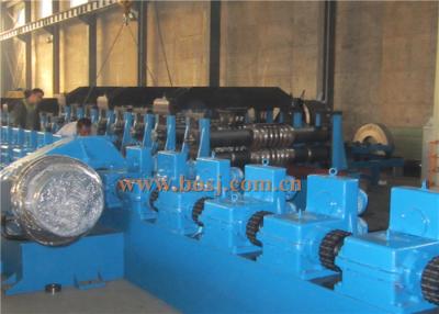 China GCR12 Steel Silo Roll Forming Machine , AC Motor Pipe Making Machine PLC Control for sale