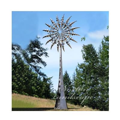 China Europe Large Square Metal Decoration Kinetic Garden Abstract Stainless Steel Modern Outdoor Kinetic Wind Sculpture for sale