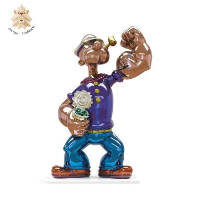 China Europe Famous Art Decoration Cartoon Popeye Stainless Steel Statue NTST-582Y for sale