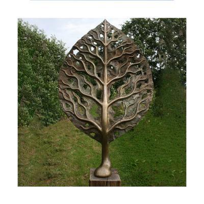 China Europe Customized High Quality Bronze Leaf Garden Outdoor Decoration Large Sculpture for sale