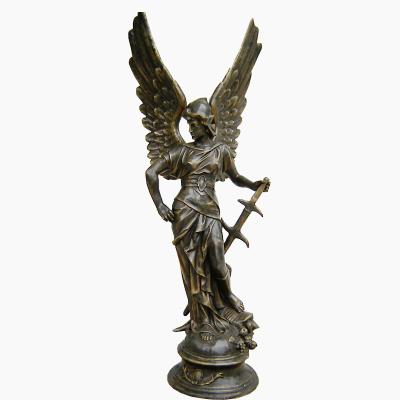 China Europe Large Life Size Antique Bronze Winged Angel Statue Sculptures For Sale Decor for sale