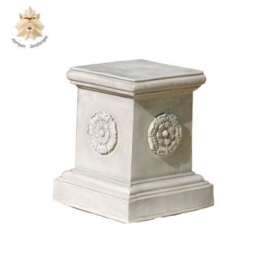 China NTMH-024Y Stone Pillars Solid Cut Marble Column Base for sale