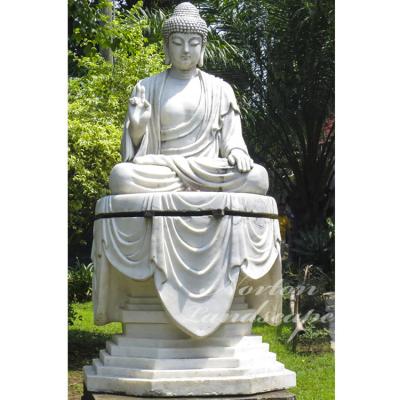 China Large Modern Outdoor Sale Of Zen Stone Budha Marble Sitting Lord Buddha Buddhist Statues For Garden for sale