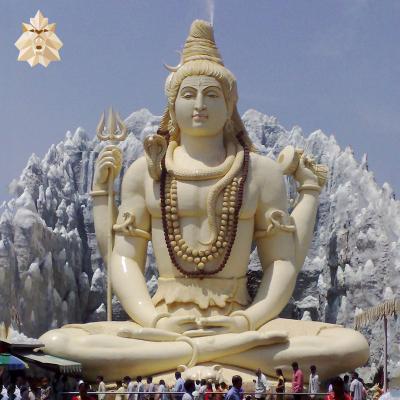 China Western Outdoor Decorative Indian Marble Hindu God Sculpture Large Antique Lord Shiva Stone Statue For Sale for sale