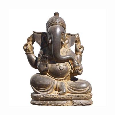 China Wholesale Modern Garden Decoration Lord Ganesha Outdoor Life Size Marble Statue NTMS-379Y for sale