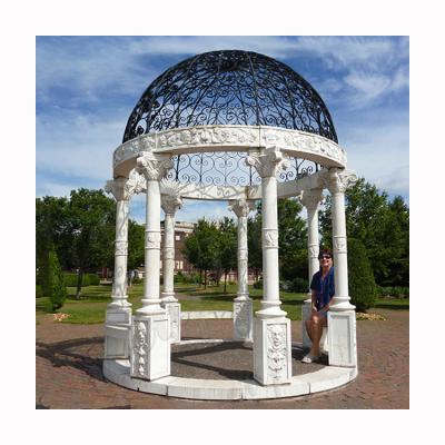 China Gazebo White Marble Wedding Modern Outdoor Large Garden Decorative Natural Stone For Sale for sale