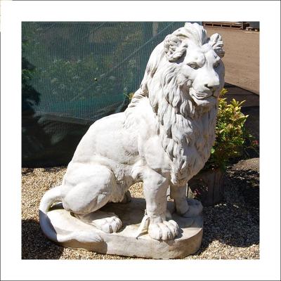 China Modern marble lion life size stone lion antique marble statue for sale NTBM-L112R for sale