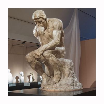 China Modern High Quality Stone Carving Ancient Marble The Thinker Statue Sculpture For Sale for sale