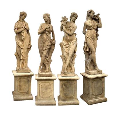 China Modern Garden Decoration Natural Granite Four Seasons Antique Polished Large Marble Statues For Sale for sale