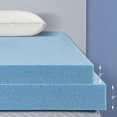 China Foldable Customized Size Knitted Fabric Memory Foam Mattress Topper Pads Gel Memory Foam Mattress for sale