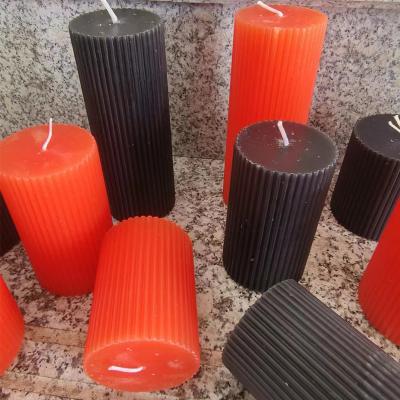 China Birthdays Vertical Stripe Pillar Candles Scented Diameter 5cm Home Decor For Wedding Decoration Centerpiece Party Dinner Luxury Valentine for sale