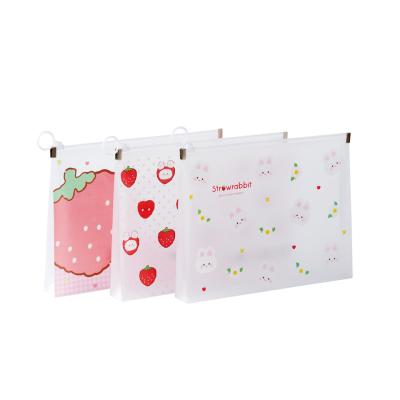 China Custom Multifunctional Fancy Eco-friendly Transparent Waterproof PP File Storage Bag With Zipper for sale