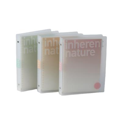 China Eco - Friendly Plastic Spiral Cover Transparent PP Movable Binder Sheets Notebook for sale