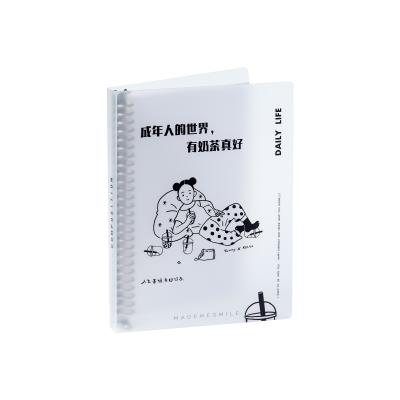 China Eco-friendly custom personalized a5 pp diary loose leaf plastic notebook for journaling for sale