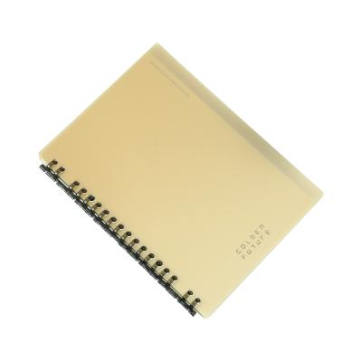 China Eco-Friendly Limit Journal Eco-Friendly Hardcover A5 Gold Stamping Spiral Notebook for sale