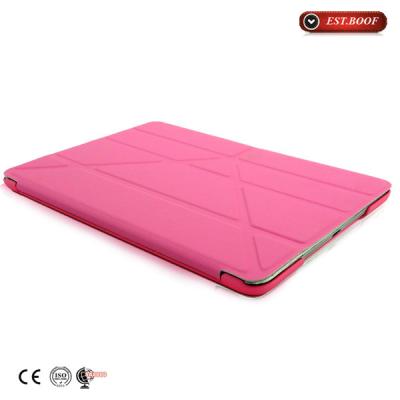 China Magnetic Folding Ipad Mini Leather Covers Colorful Shockproof Smart Case for sale