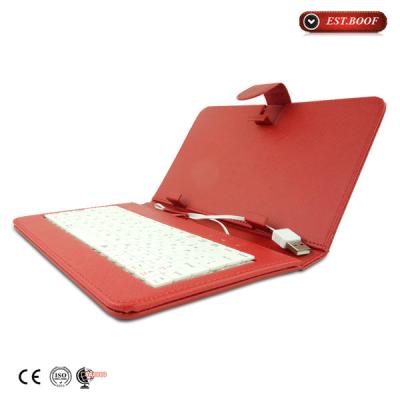 China Red Pu Leather Bluetooth Tablet Keyboard Case Wireless For Netebook for sale