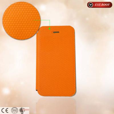 Chine cas en cuir de téléphone portable orange d'ABS/PC/unité centrale pour la galaxie S4 de Samsung à vendre