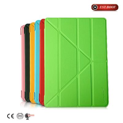 China 10,1 pulgadas personalizaron la caja única del cuero del soporte ipad2 verde clara en venta