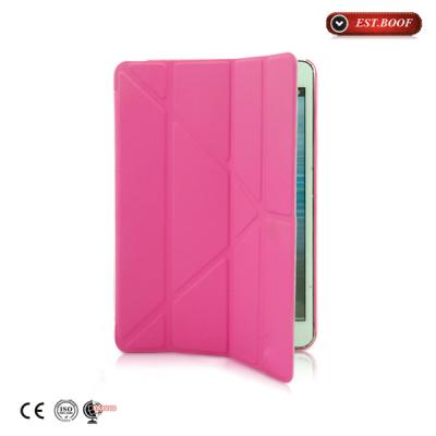 China Cuero suave de la PU del soporte del aire de Ipad de la caja elegante del cuero con el fuction de la estela/del sueño en venta