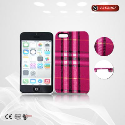 China Iphone 5 PU Fabric Leather Cell Phone Cases Colorful With Linen Finish for sale